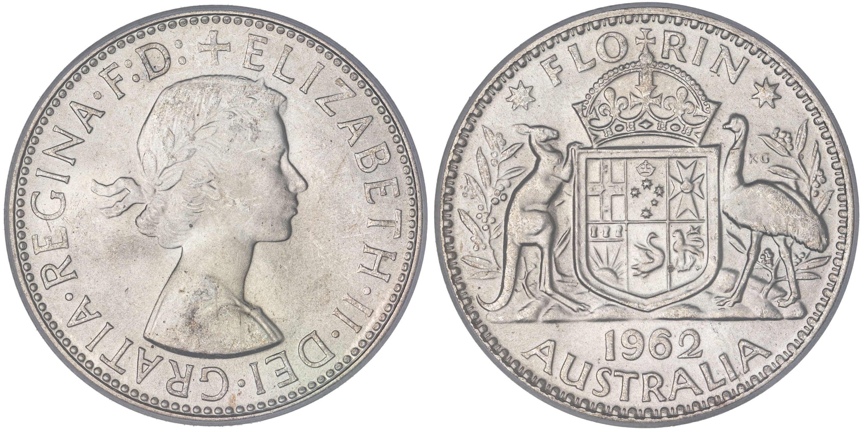 Elizabeth II, Florin, 1962, PCGS MS66