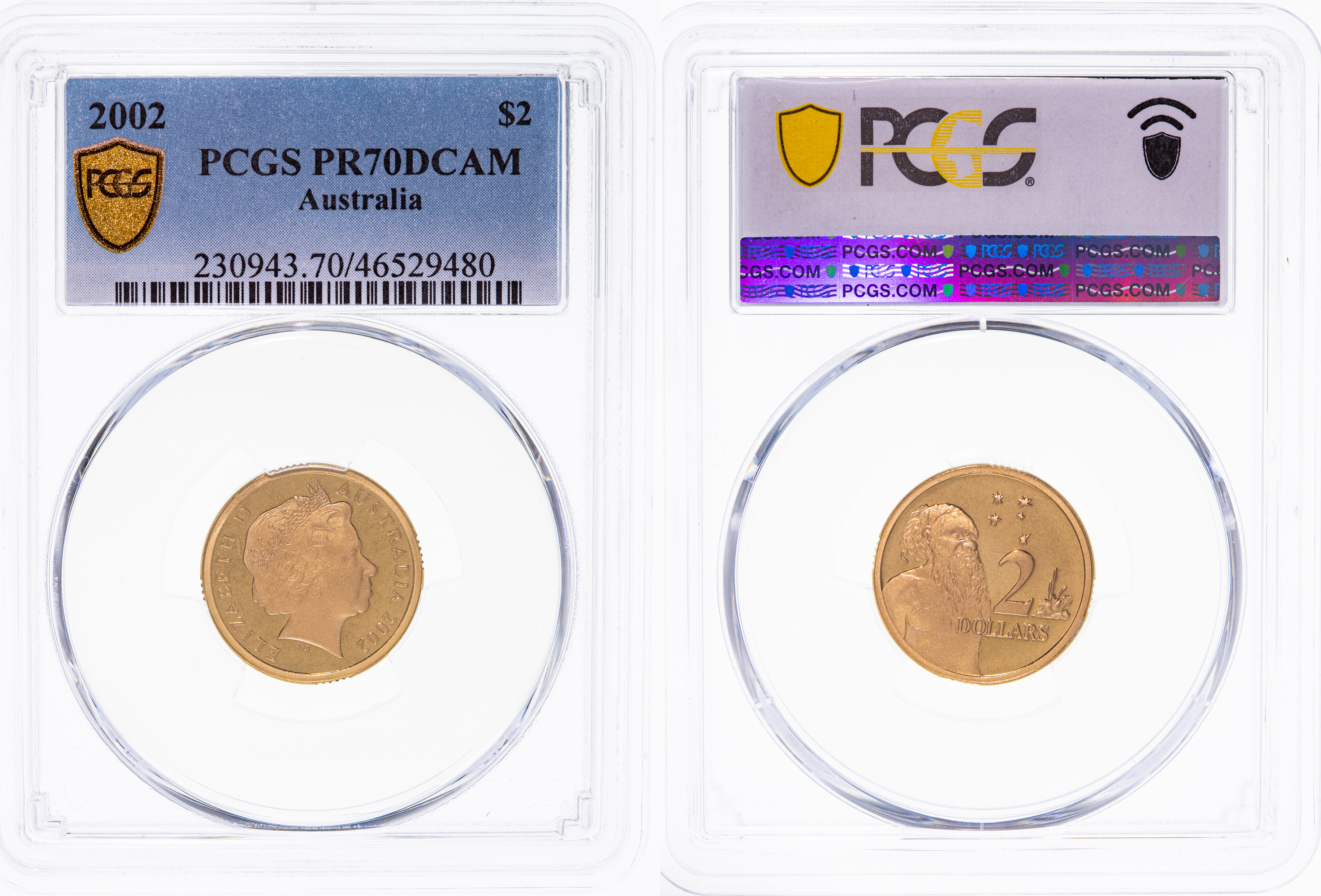 Elizabeth II, POP 17/0, Two Dollar, 2002, PCGS PR70DCAM