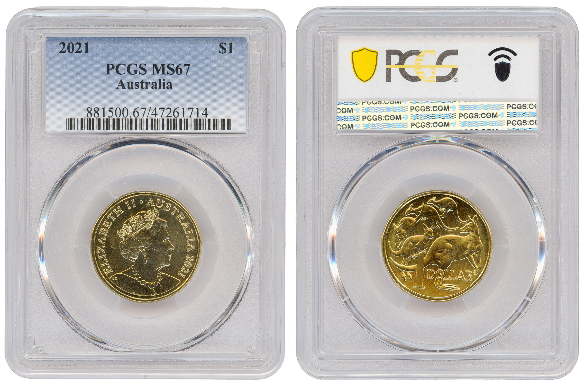 One Dollar, 2021, PCGS MS67