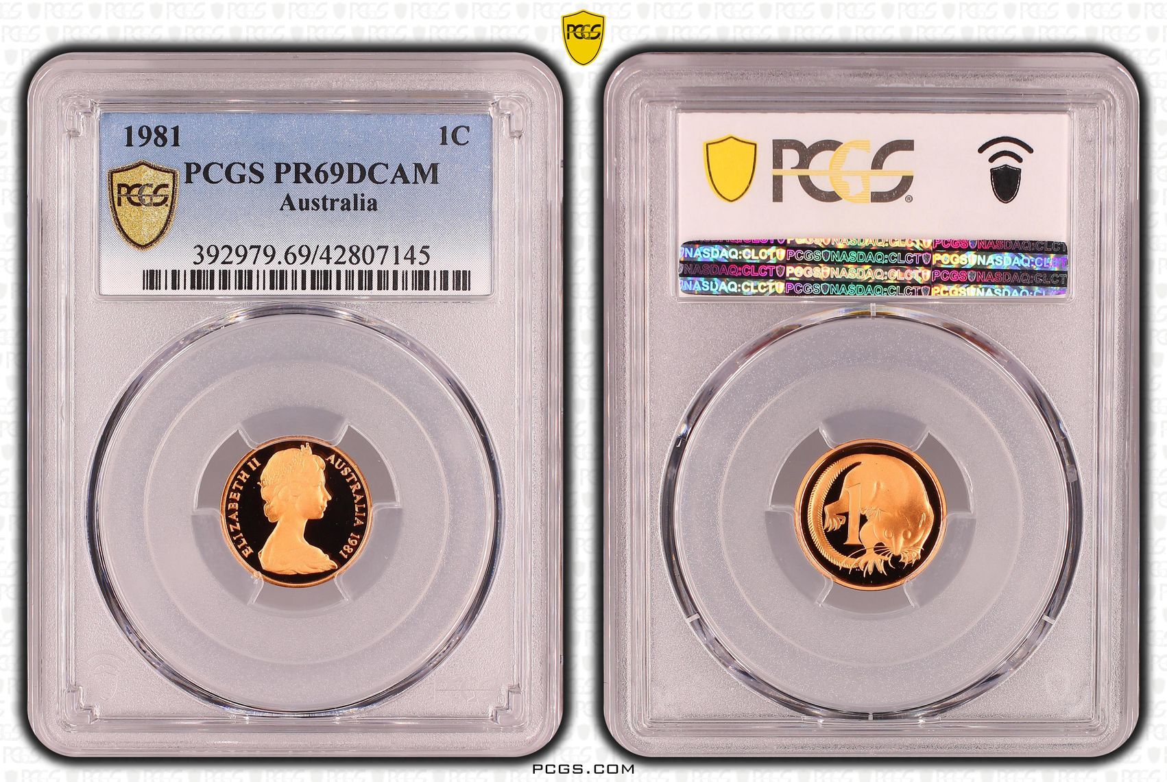 One Cent, 1981, Pcgs Pr69dcam