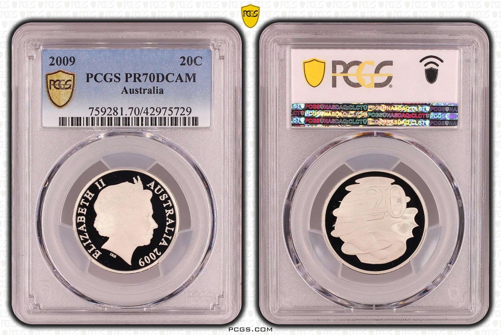 Elizabeth II, Twenty Cent, PR70DCAM , 2009 PCGS POP - 25/0
