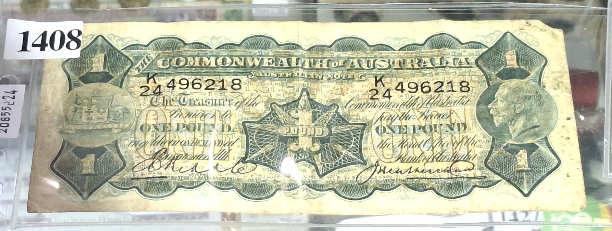 1408 · COMMONWEALTH OF AUSTRALIA BANKNOTE