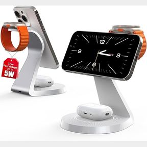 3 in 1 Charging Station for Apple Devices,Charger for iPhone 16/15/14/13/12 Series,& AirPods,& iWatch(30W USB-C Charger Included)