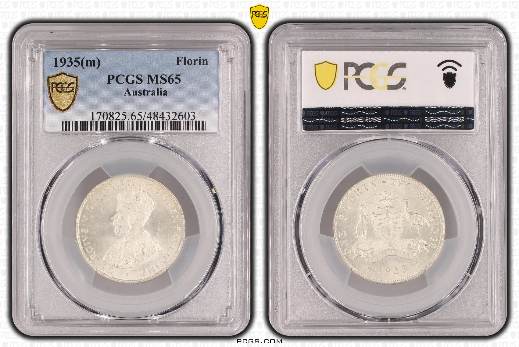 George V, Florin, 1935(m), PCGS MS65