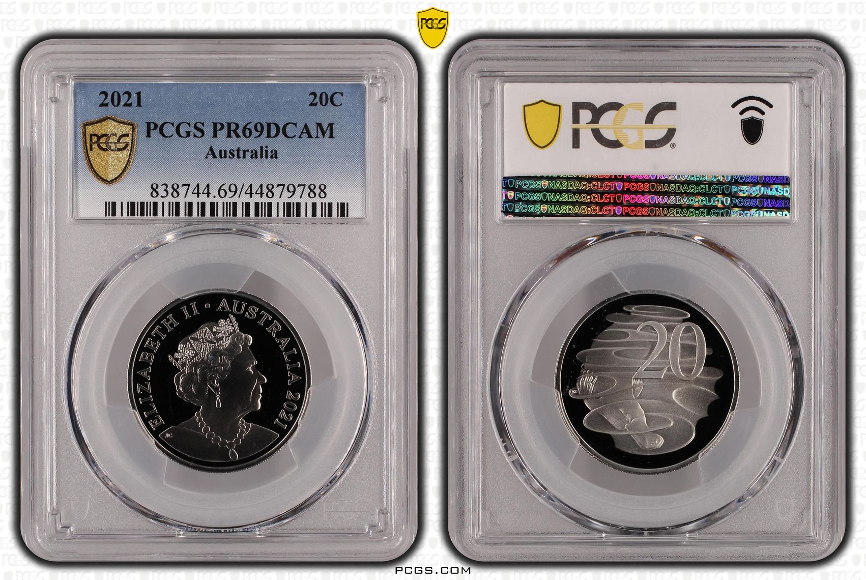 Twenty Cent, 2021, PCGS PR69DCAM