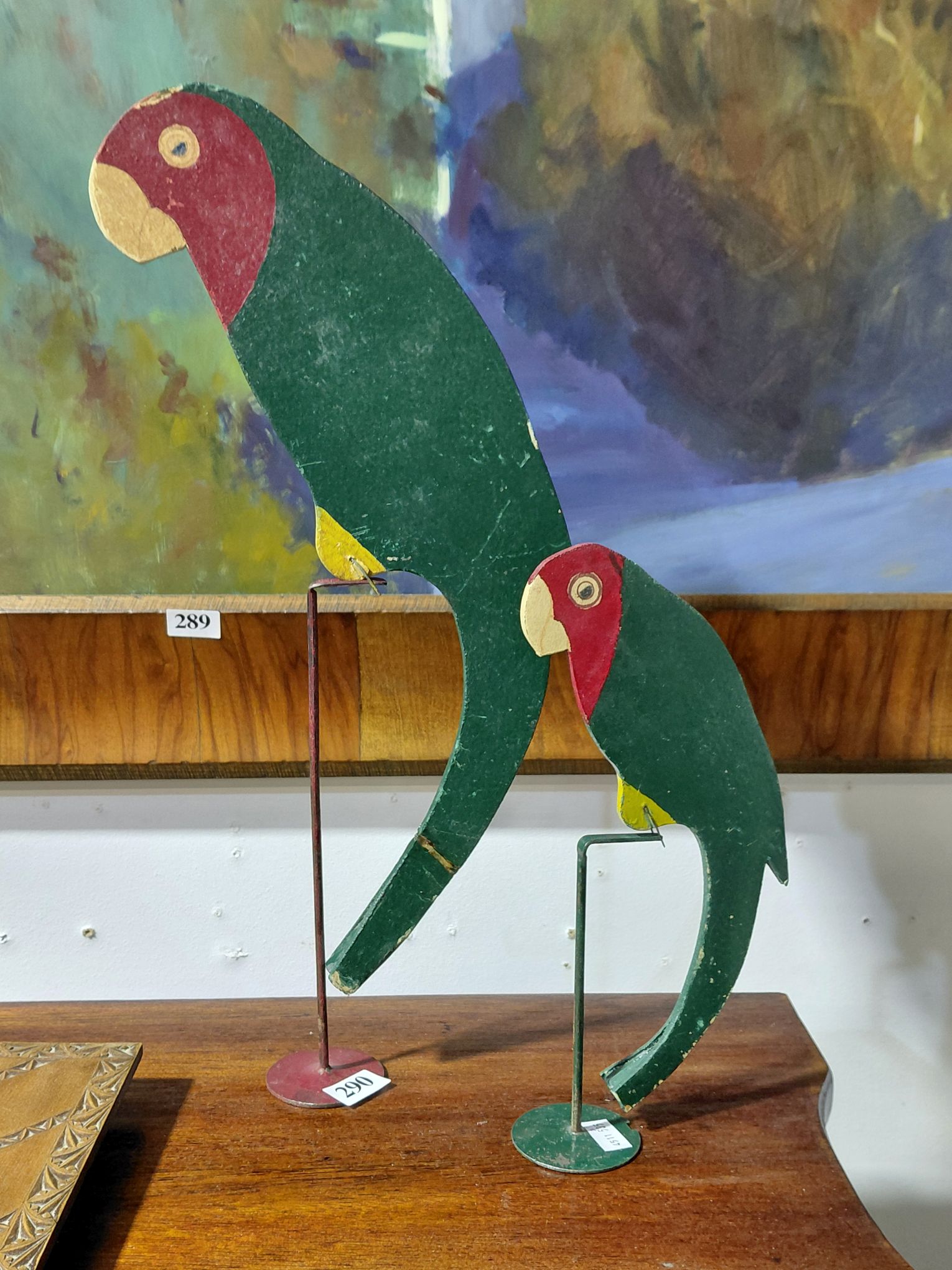 Two Parrot Ornaments