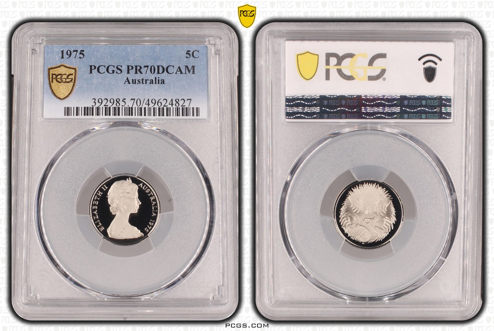Pop 18/0, Five Cent, 1975, Pcgs Pr70dcam
