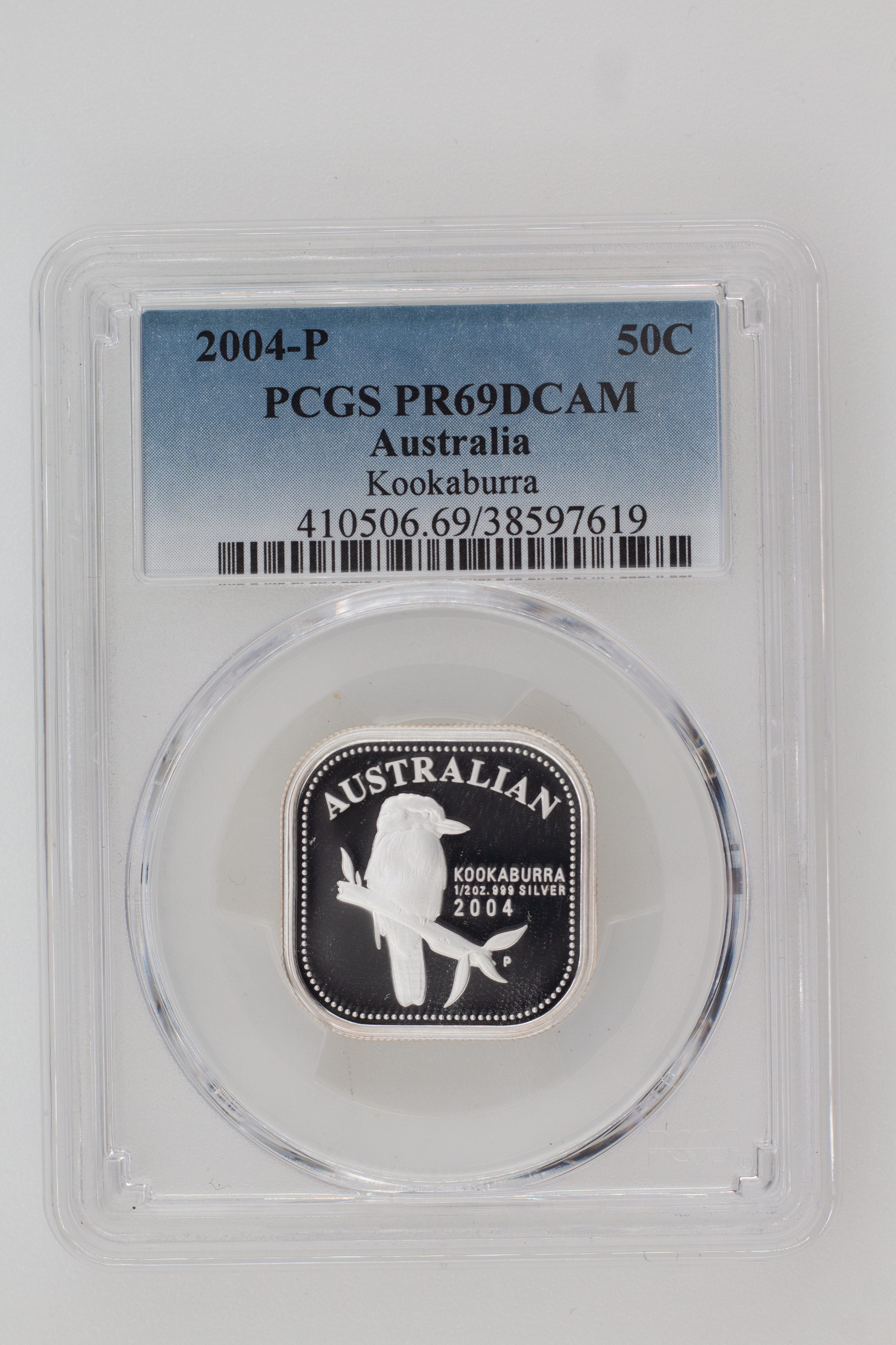 2004-P Australia Fifty Cent, 50c Kookaburra PCGS - PR69DCAM -619