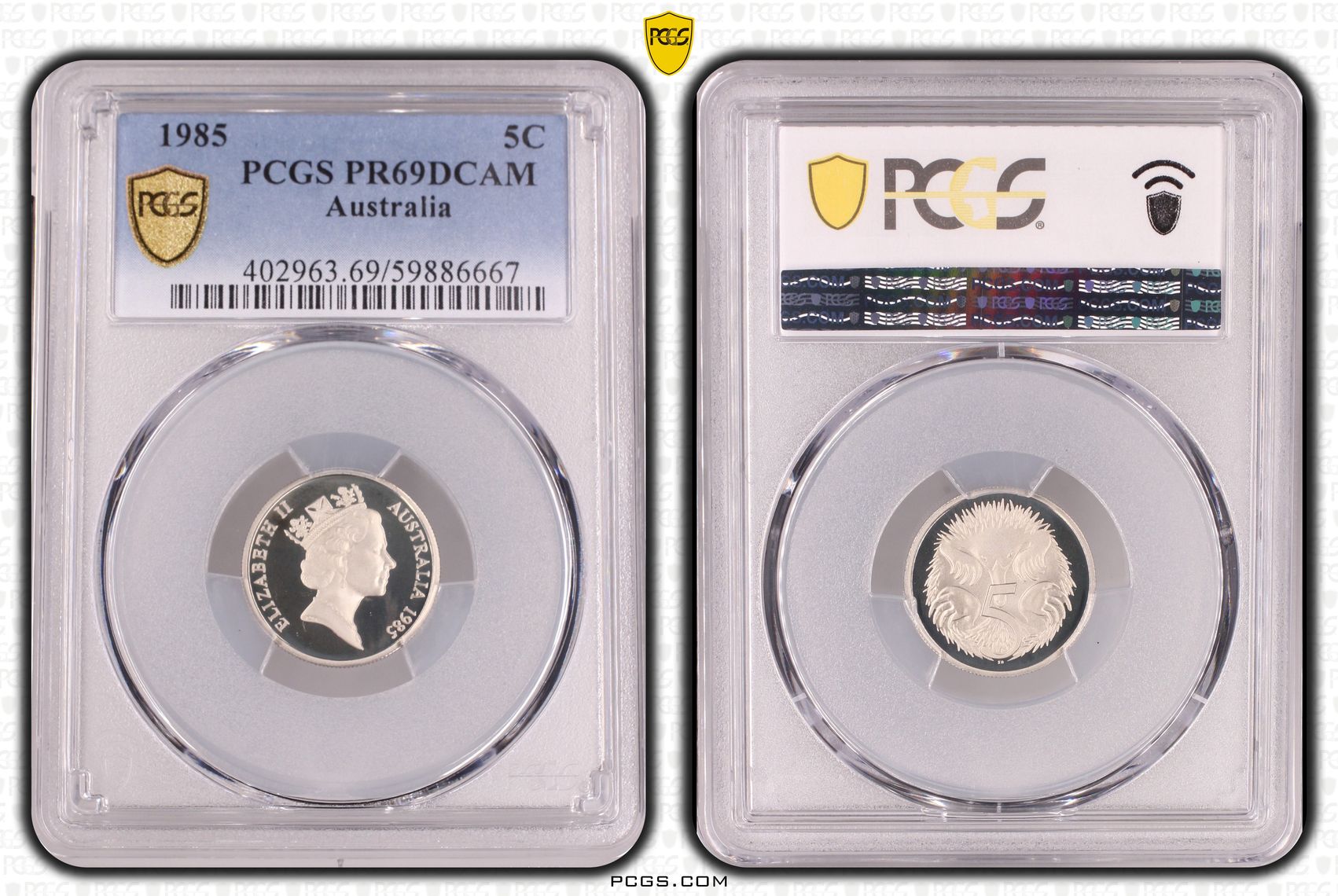 Five Cent, 1985, PCGS PR69DCAM