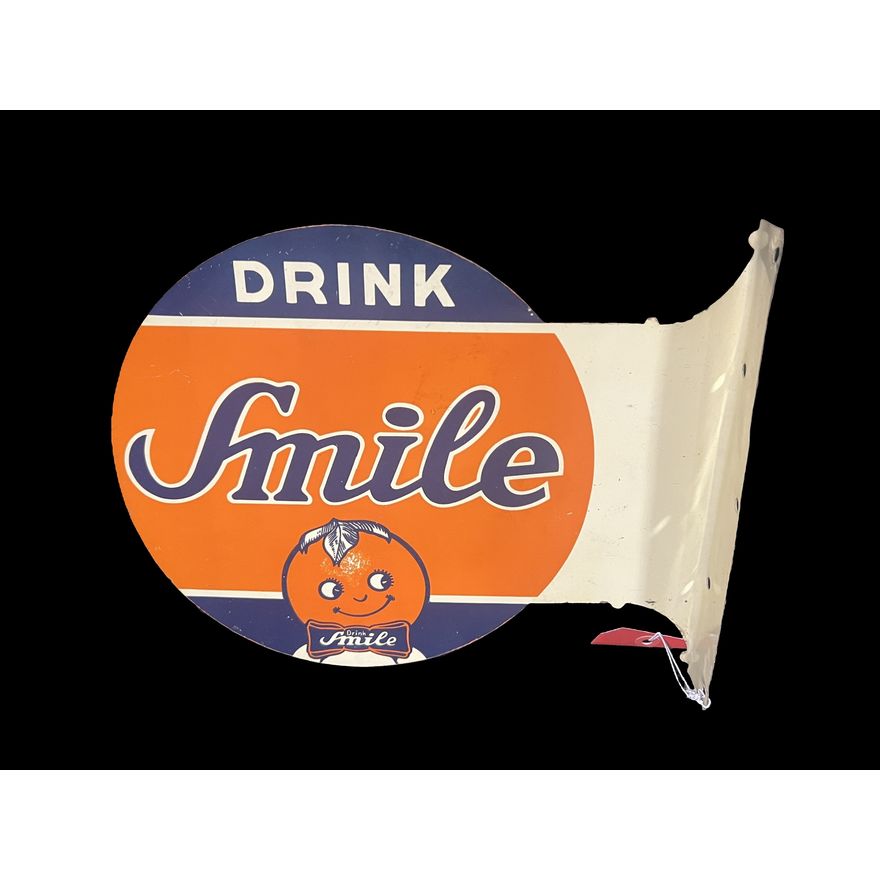 Drink Smile Tin Metal Soda Flange