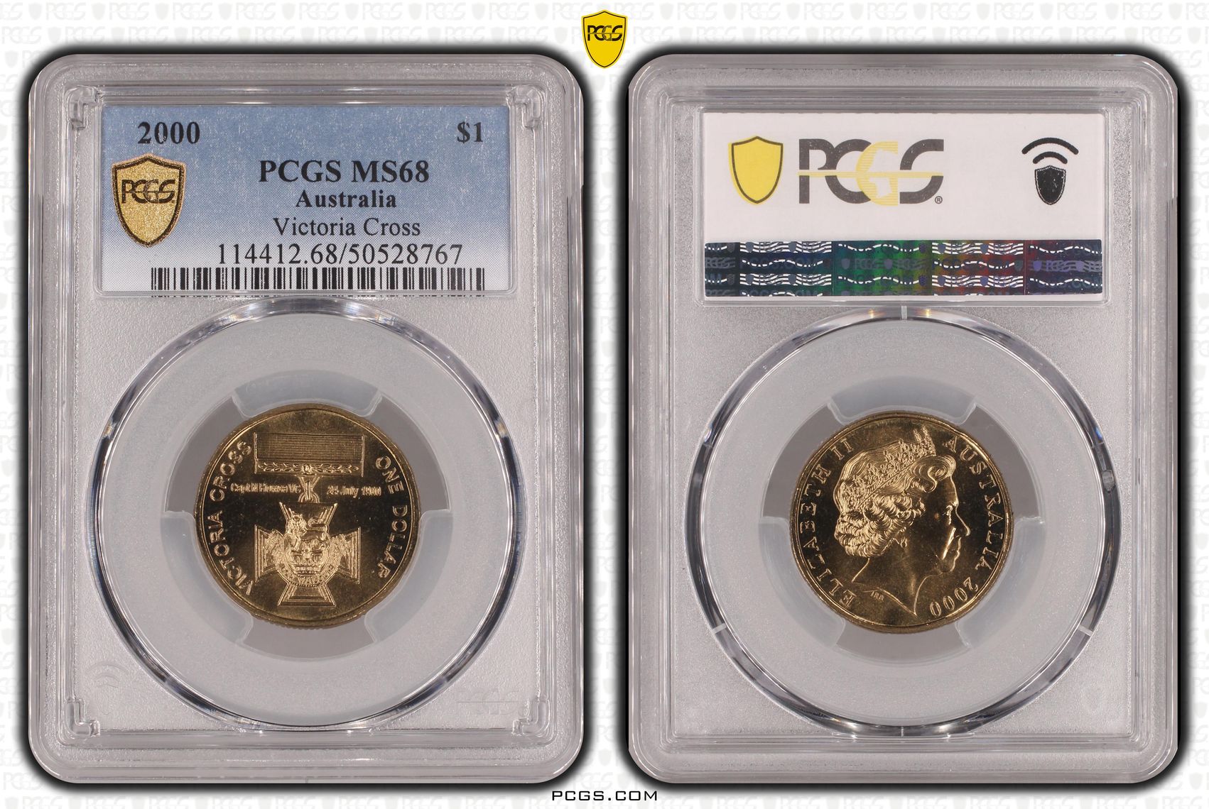 Victoria Cross, One Dollar, 2000, PCGS MS68
