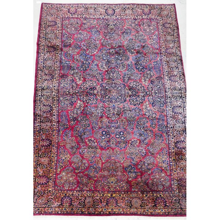 Semi Antique Persian Sarouk Room Size Rug 10'2''x16