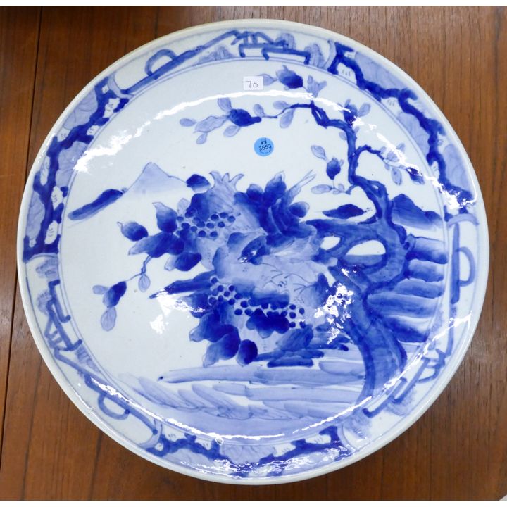 Antique Japanese Arita Landscape Charger 16.5''