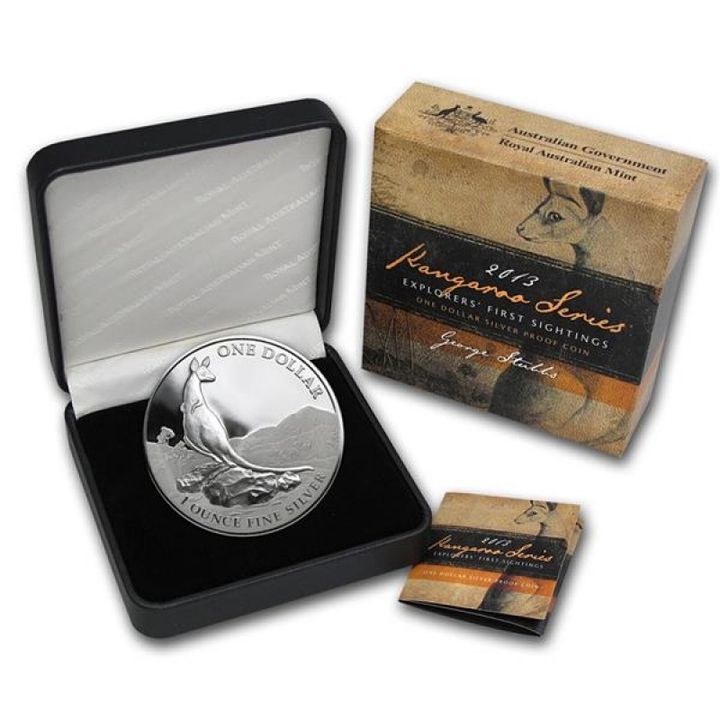 2013 RAM $1 Kangaroo Series-First Sightings Silver Proof Coin- Box & COA