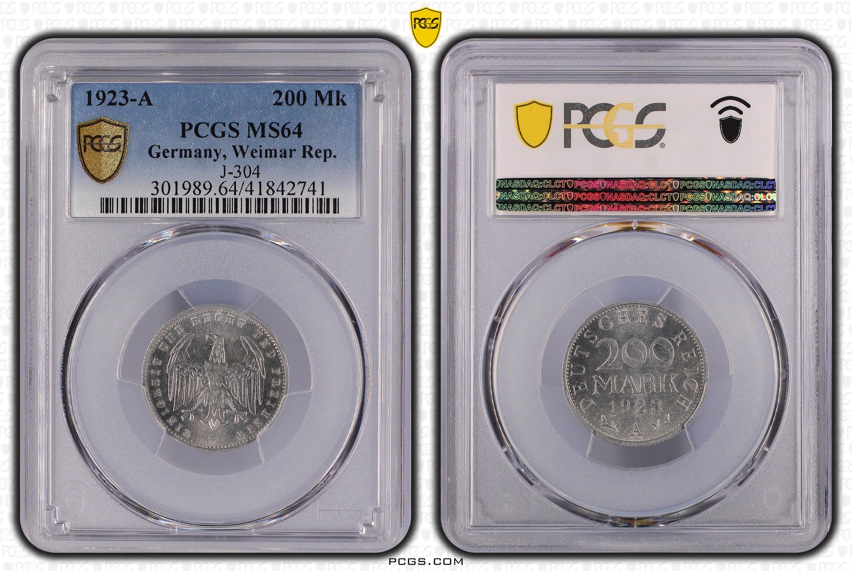 Germany, Weimar Rep., J-304, Two Hundred Mark, 1923-A, PCGS MS64