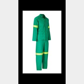 WORK WEAR 2PIECE GREEN SIZE-28 WAIST WITH REFLECTOR TAPE - 51818/10159