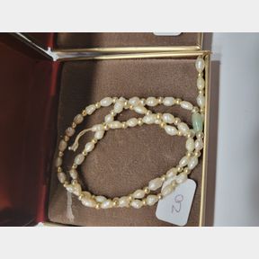 14K Solid fresh water pearl necklace and bracelet