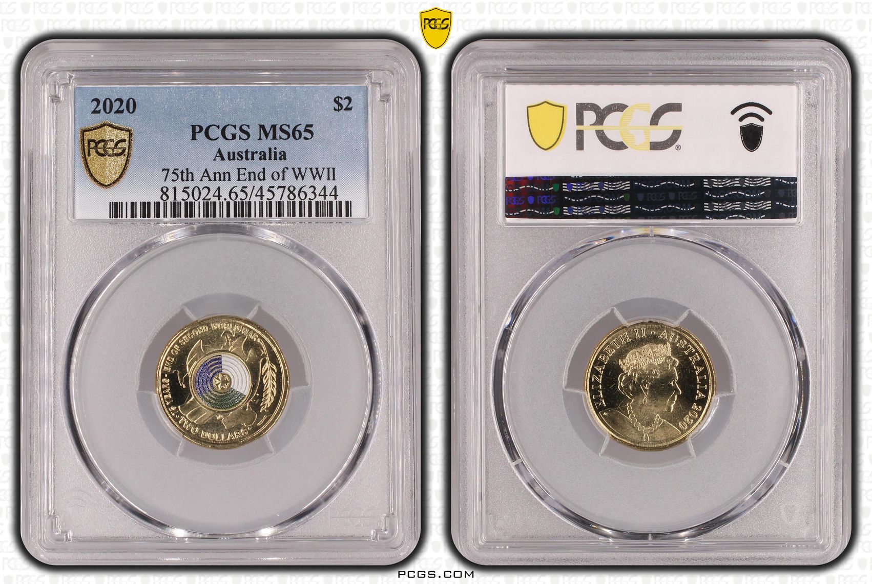 75th Ann End of WWII, Two Dollar, 2020, PCGS MS65