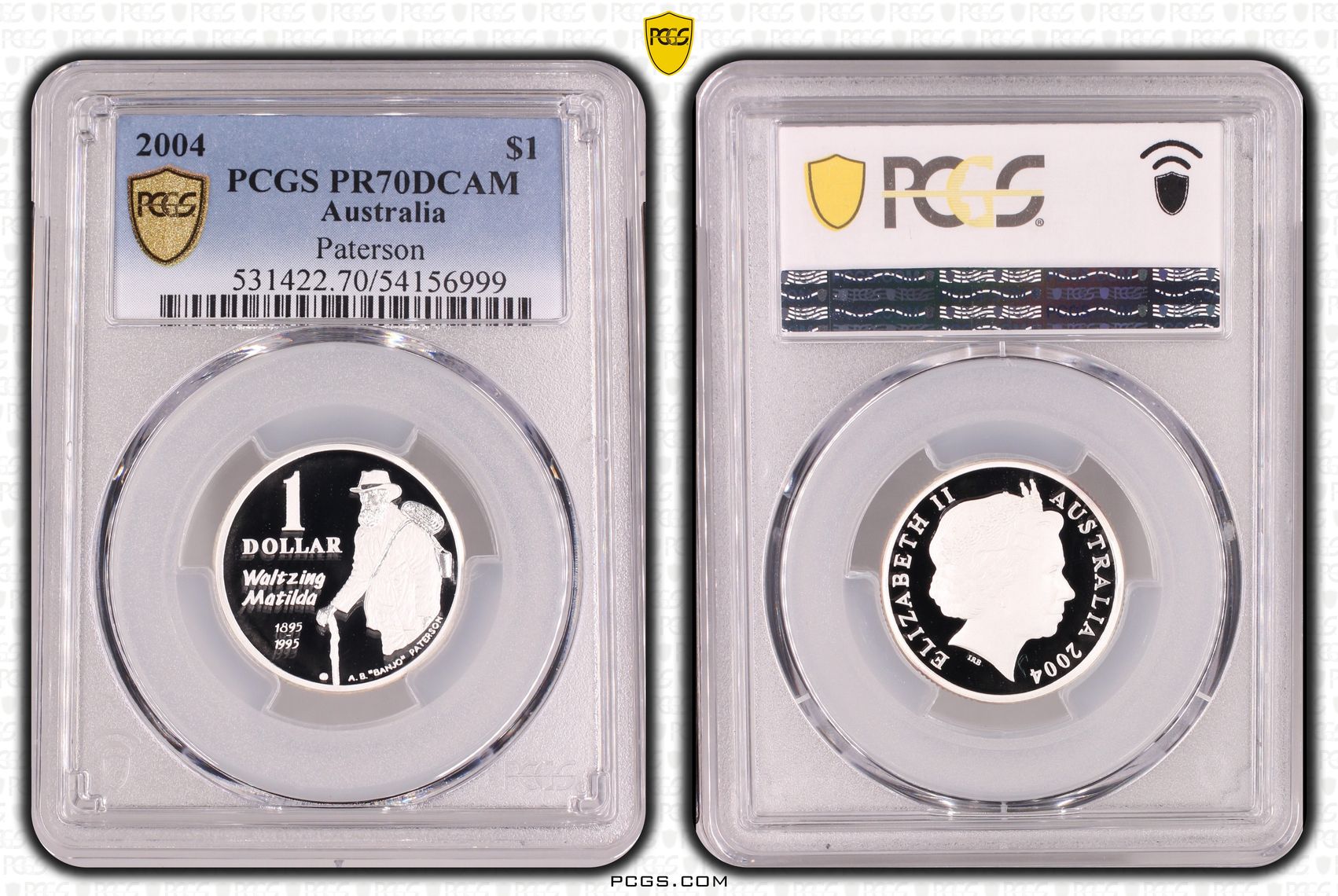 Paterson Silver, POP 6/0, One Dollar, 2004, PCGS PR70DCAM