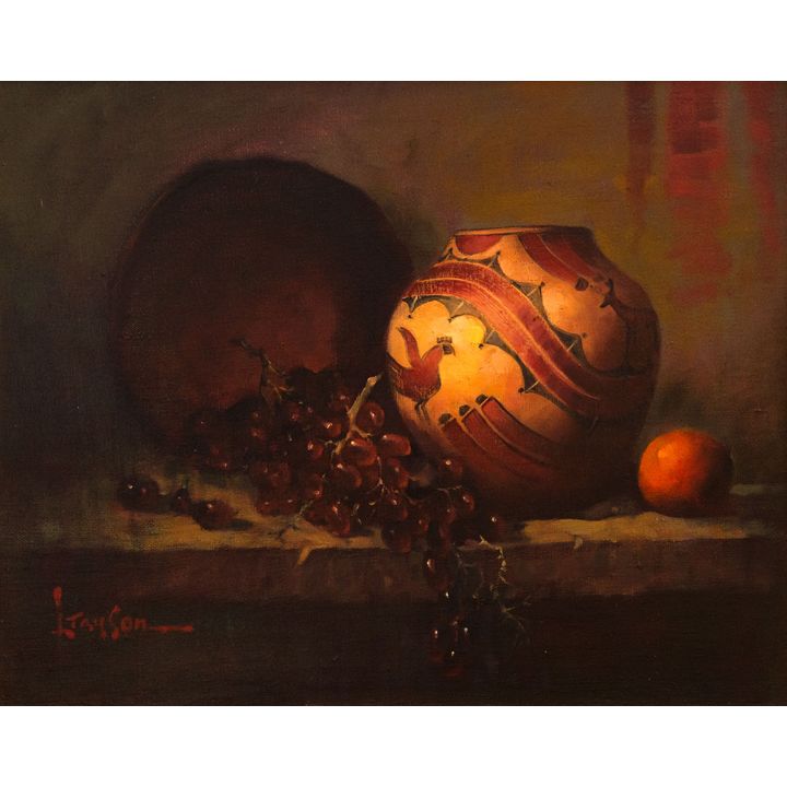 Lyle Tayson, Sr. (1924-2014) Southwest Indian Pot with Grapes