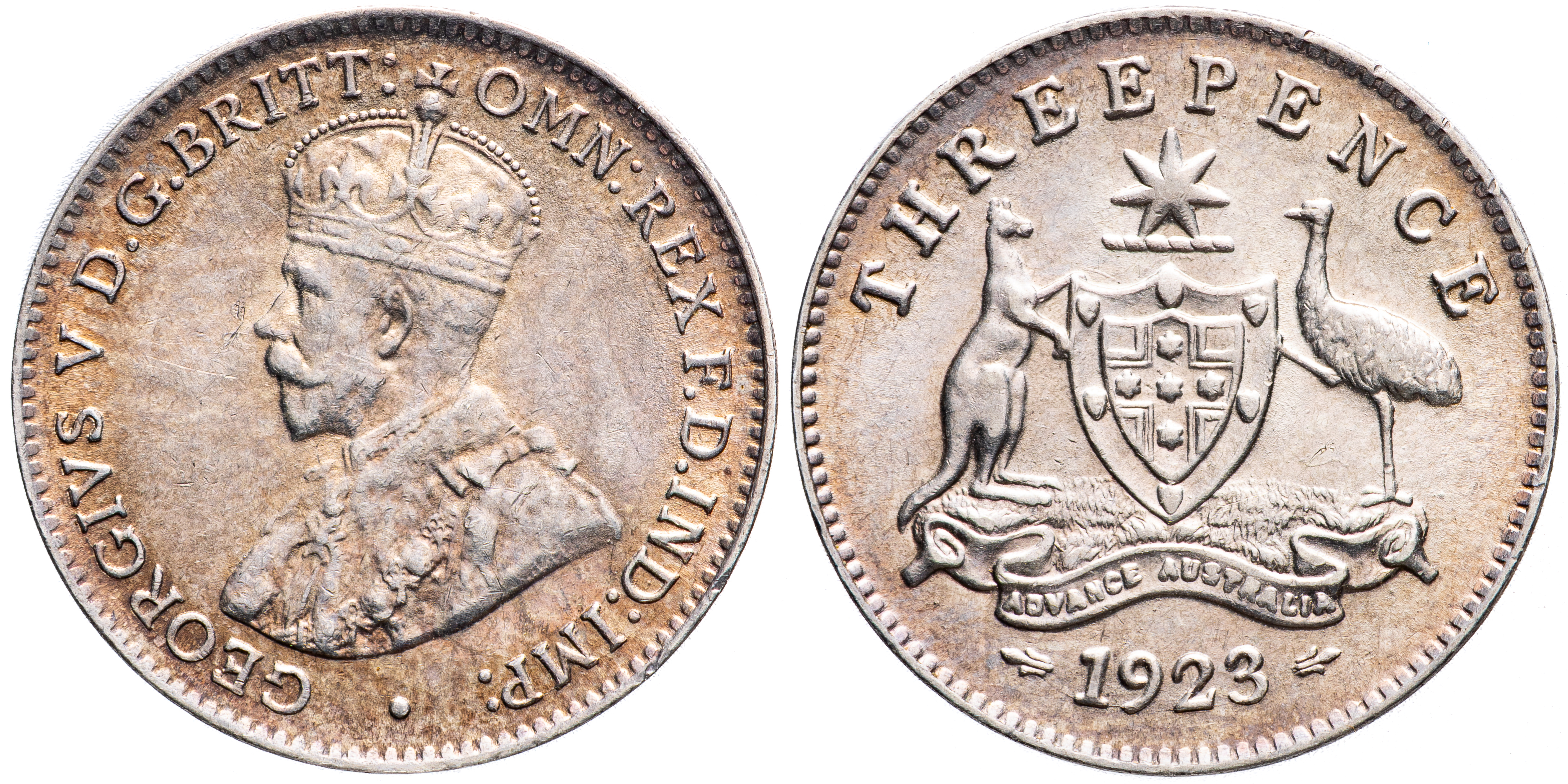 George V, Threepence, 1923, gVF