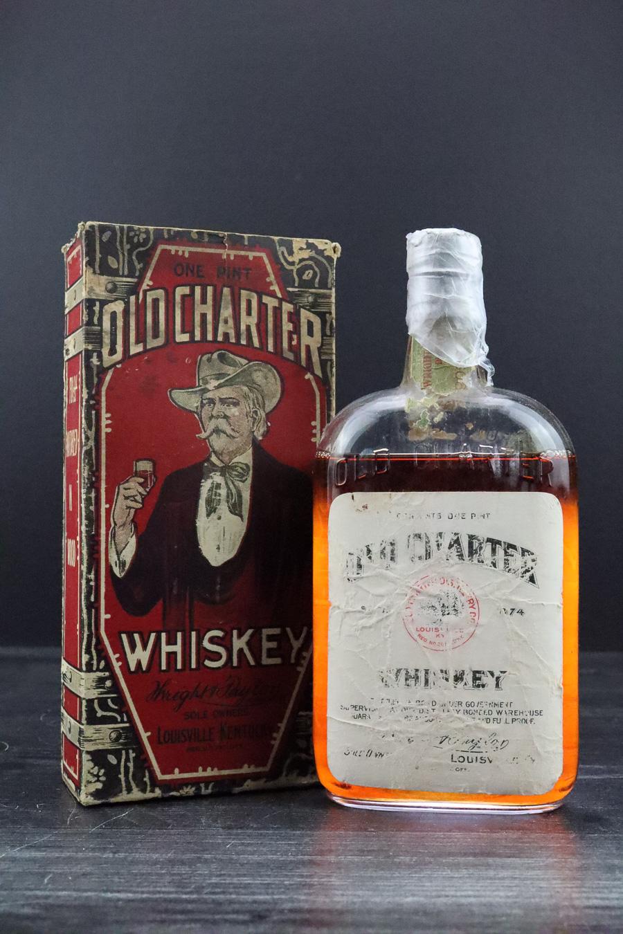 vintage whiskey bottle