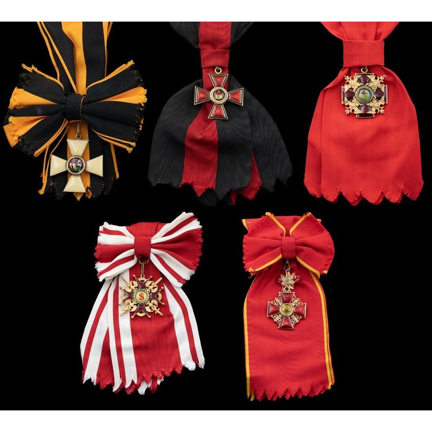 A collection of copy Russian sash badges and sash ribands Russia ...