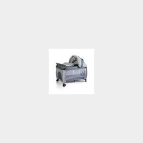 BABY CENTRE TRAVEL COT WITH FOLDING MATTRESS GREY