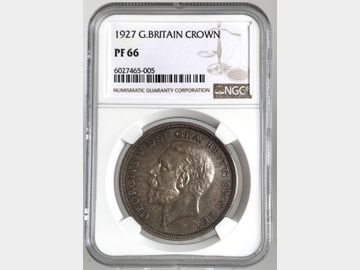 1927 GEORGE V SILVER 'WREATH CROWN' PF66