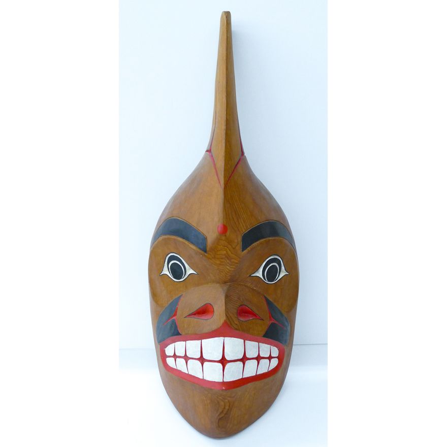 NW Coast Killer Whale Cedar Mask 25''x10''.