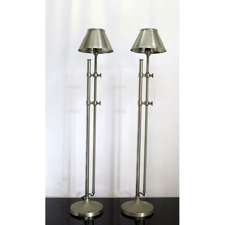 PAIR OF TALL TELESCOPIC TABLE LAMPS