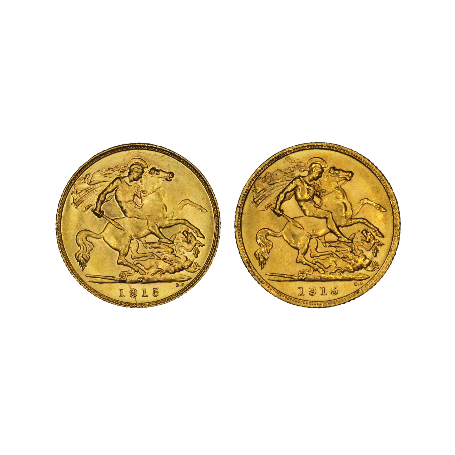 1283. · Group, George V, Half Sovereign, UNC