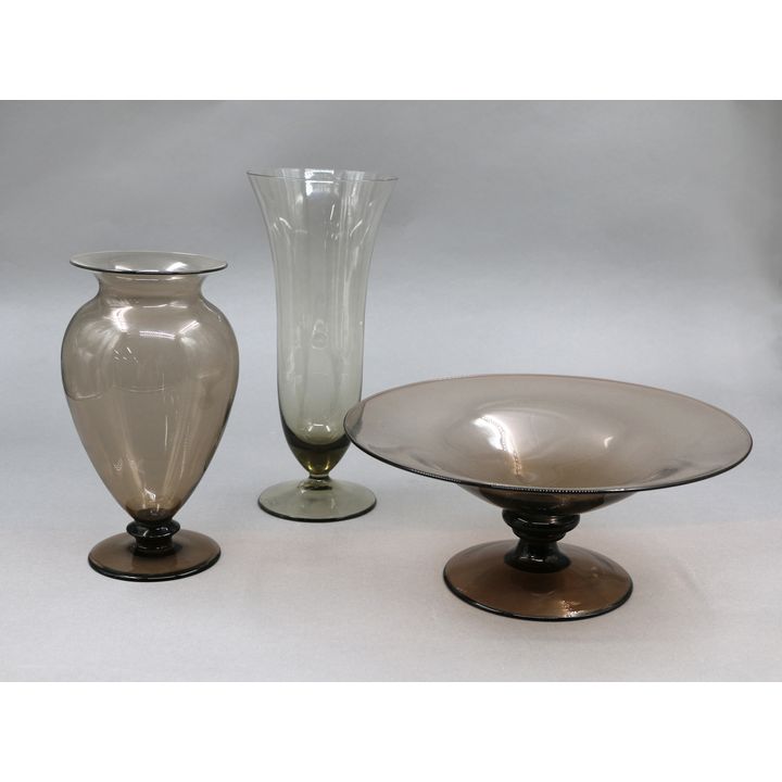 Three pieces of 1960s Scandinavian art glass