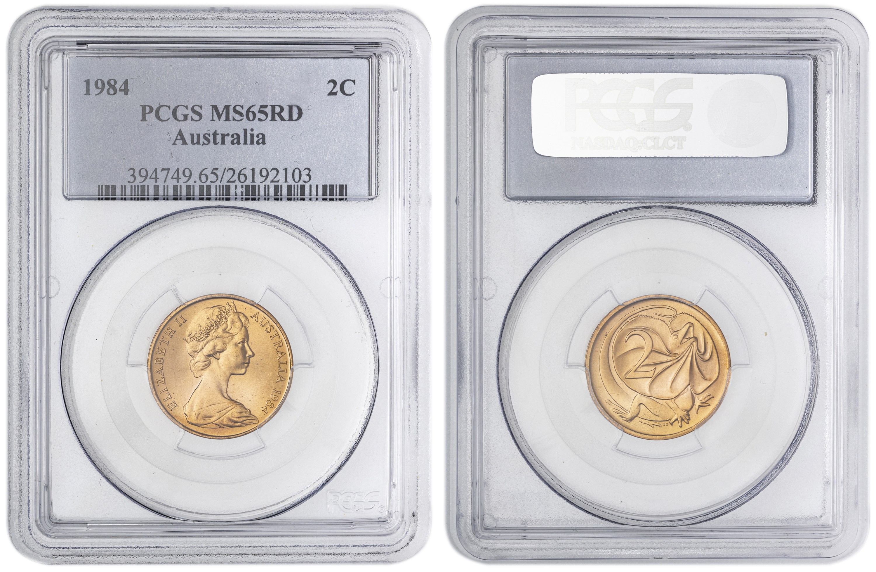 Two Cent, 1984, PCGS MS65RD