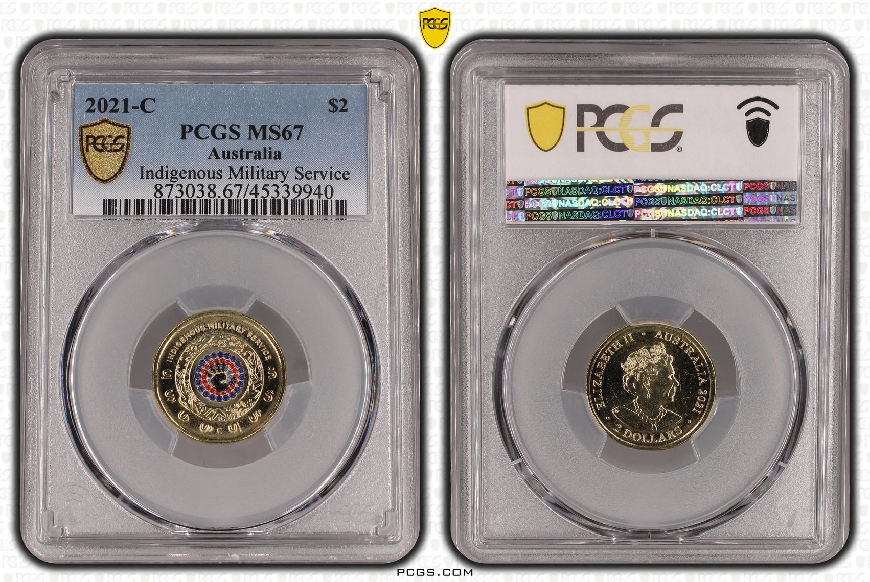 Indigenous Military Service - Colorized, Two Dollar, 2021-C, PCGS MS67