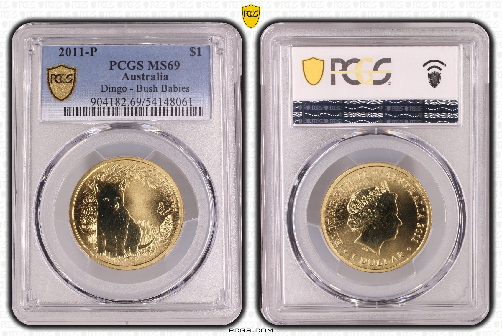 Dingo - Bush Babies, One Dollar, 2011-P, PCGS MS69
