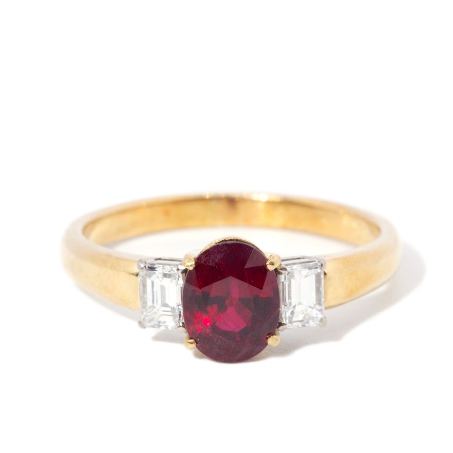 1.6 Carat Ruby & Diamond Ring