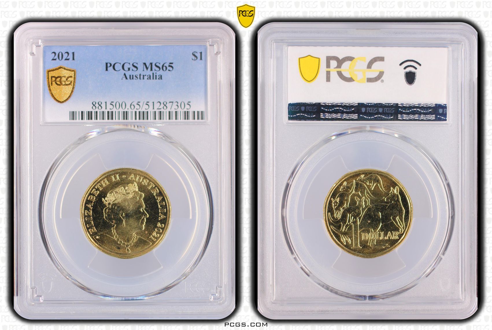 One Dollar, 2021, PCGS MS65