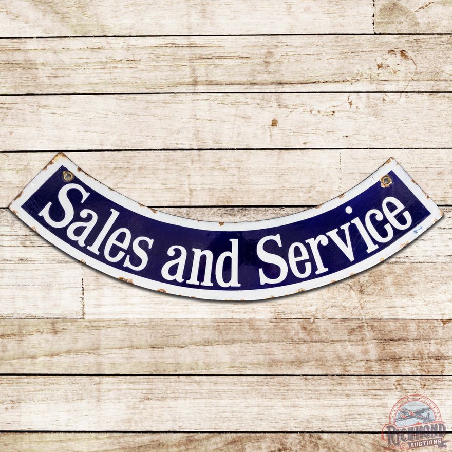 Sales and Service DS Porcelain Sign