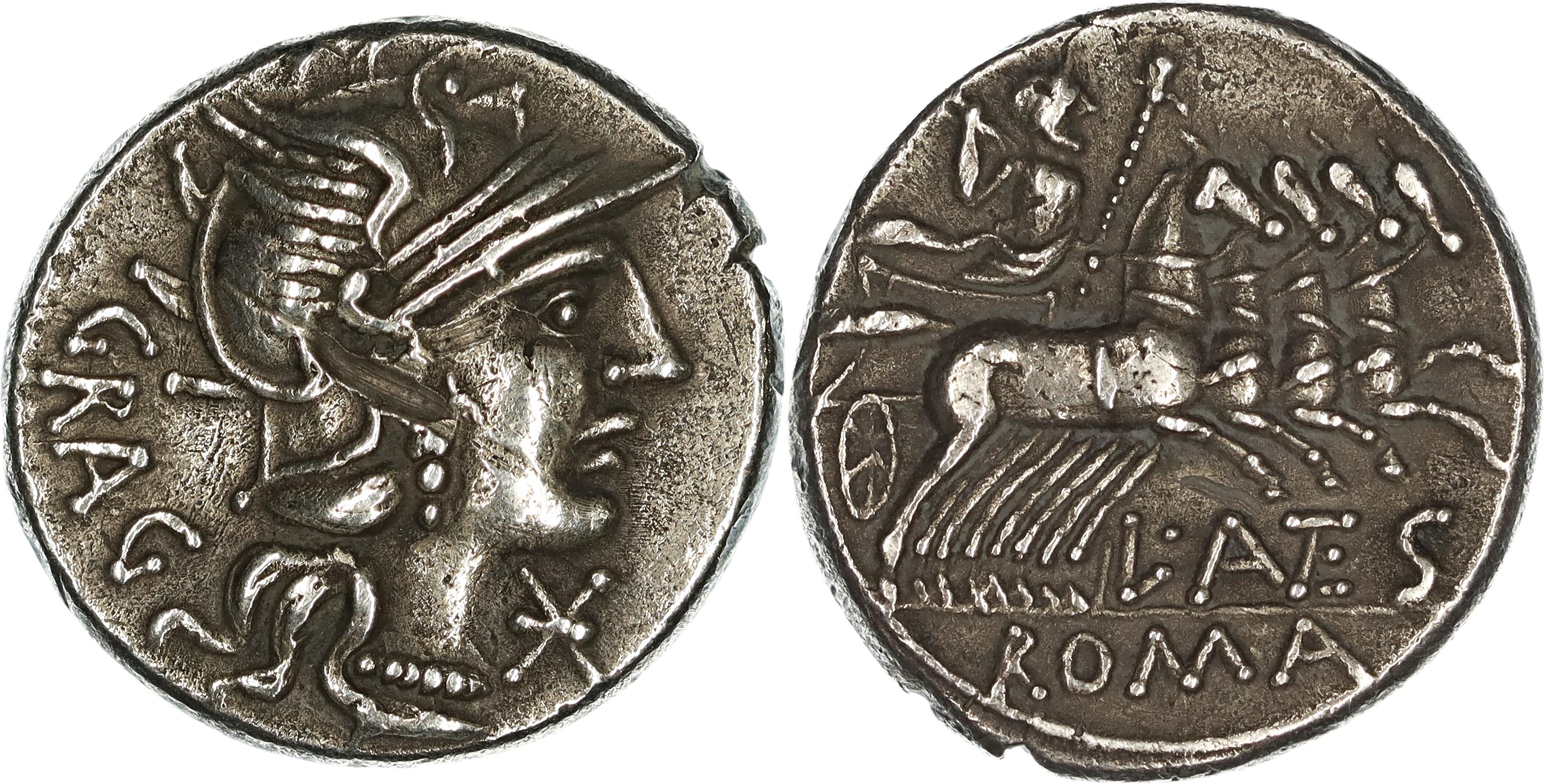 Roman Republic, L. Antestius Gragulus, Silver Denarius, 136 BC, gVF