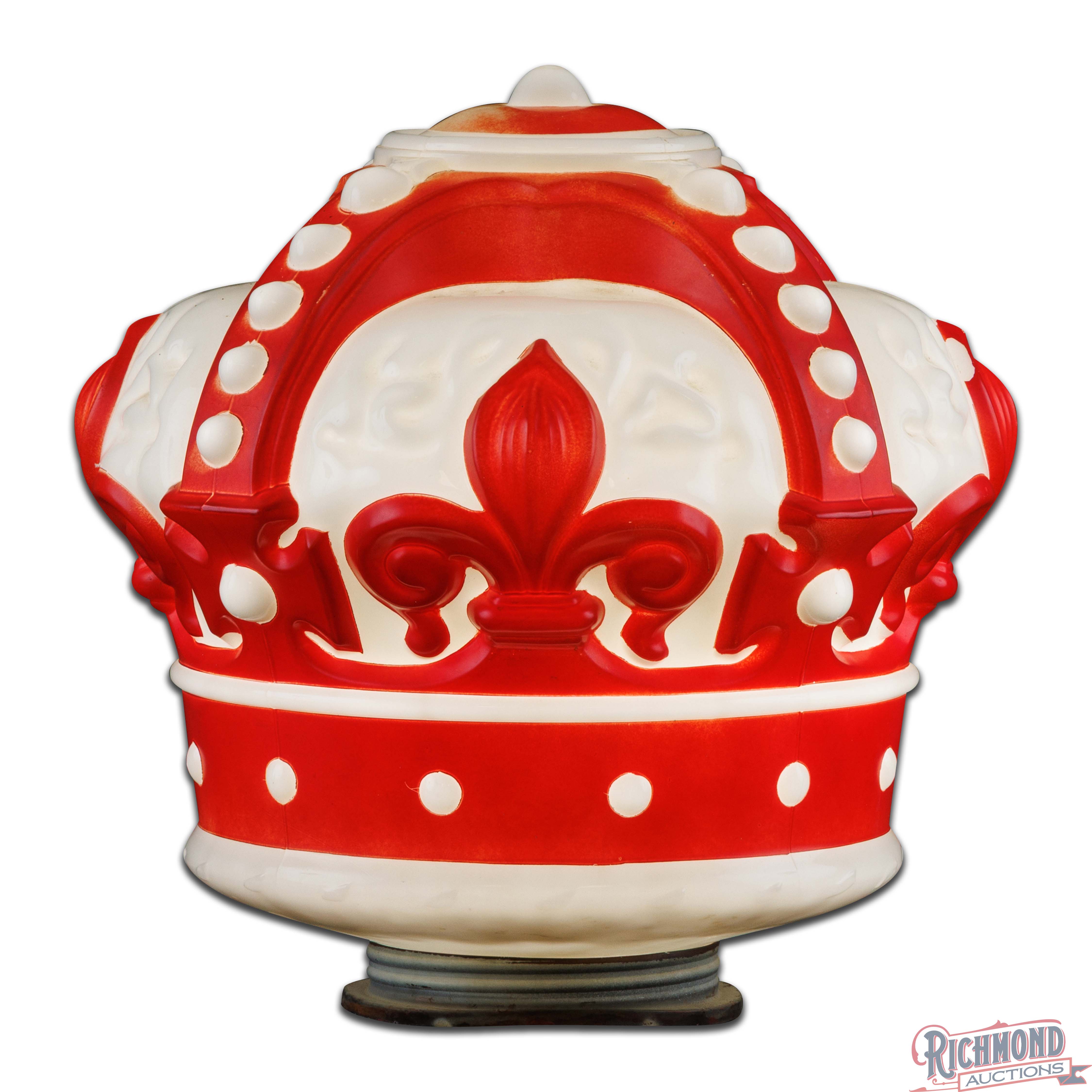 Standard Red Crown Gasoline OPC Milk Glass Gas Pump Globe | Richmond ...