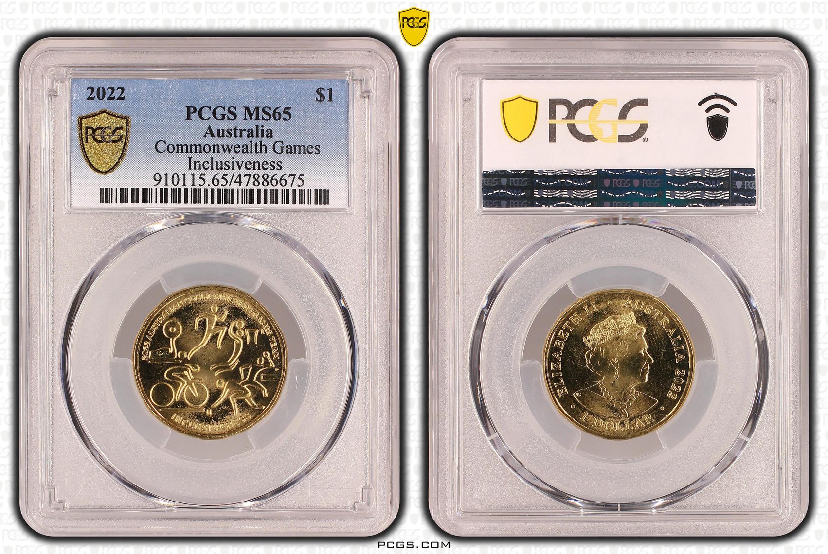 Commonwealth Games - Inclusiveness, One Dollar, 2022, PCGS MS 65