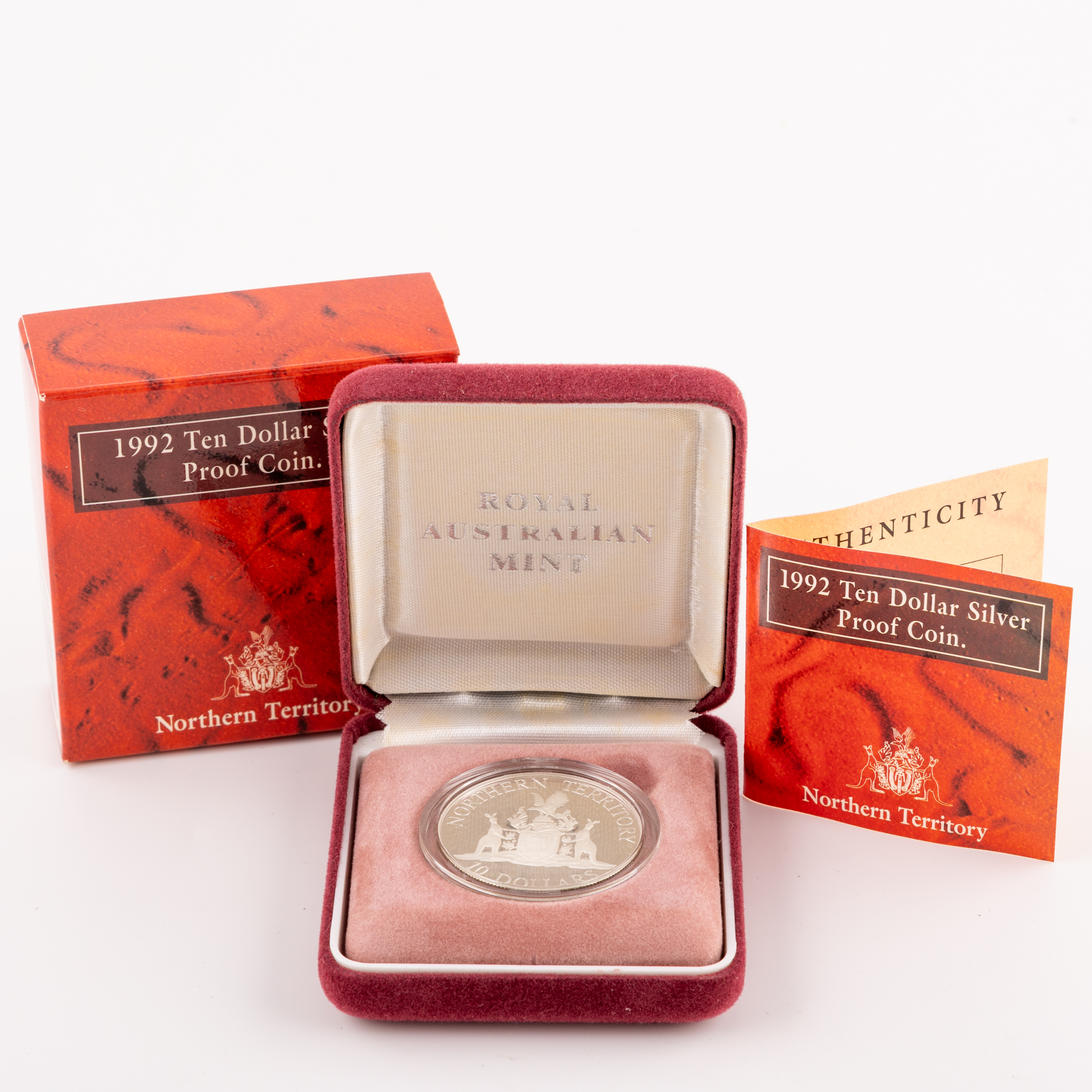 Elizabeth II, Northern Territory Silver Proof Coin, Ten Dollar, 1992, UNC