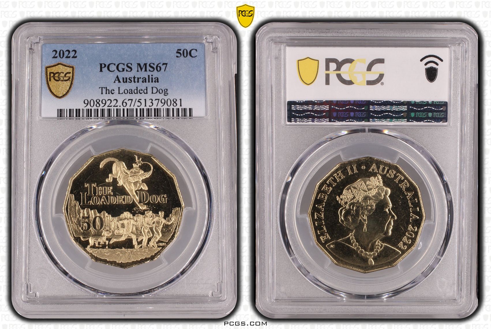 The Loaded Dog, Fifty Cent, 2022, PCGS MS67