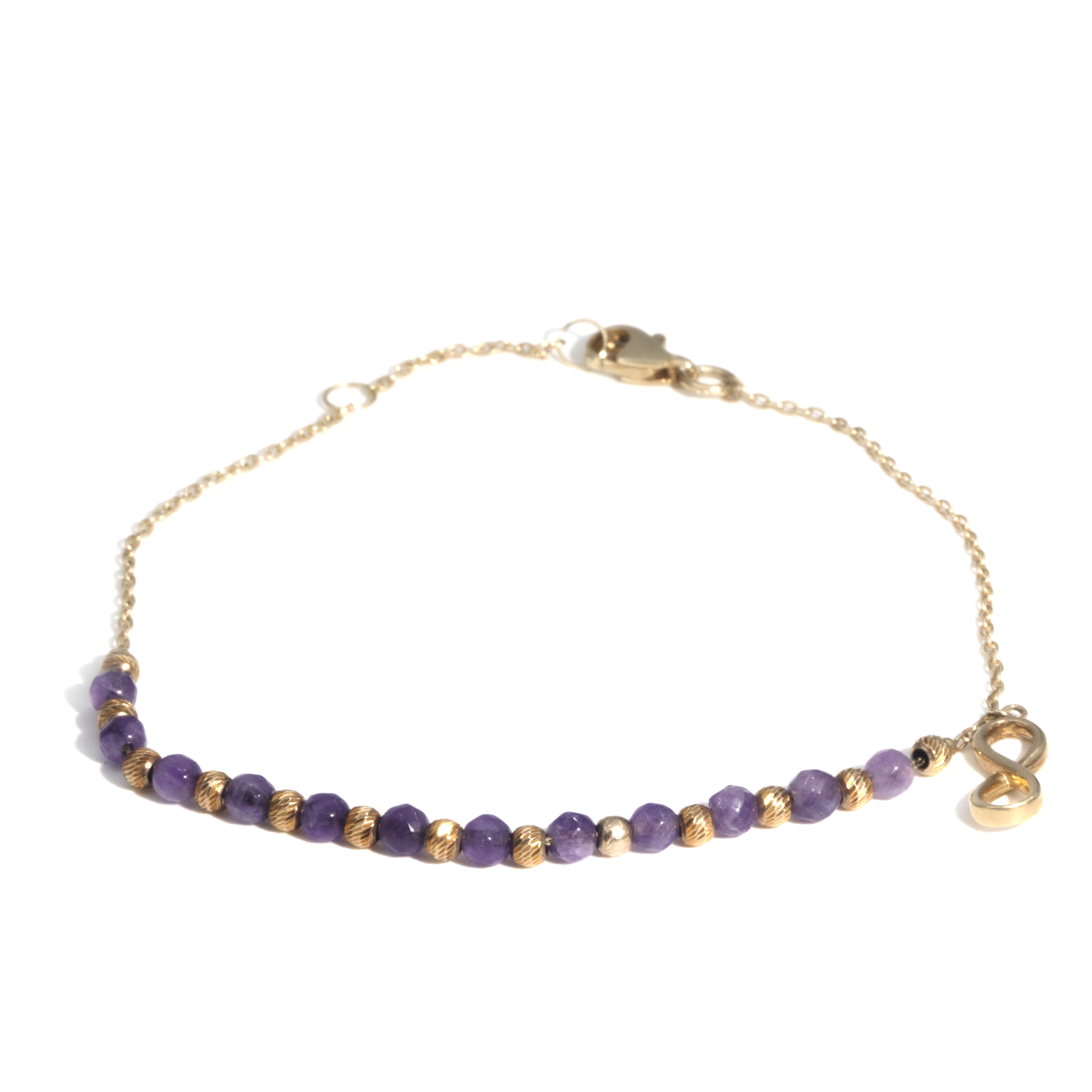 Amethyst 9 Carat Gold Bracelet