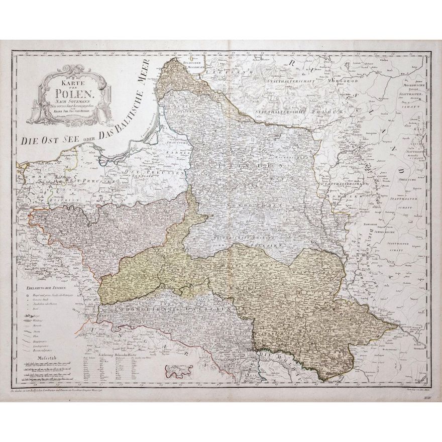 Franz Johann Joseph von Reilly | Karte von Polen