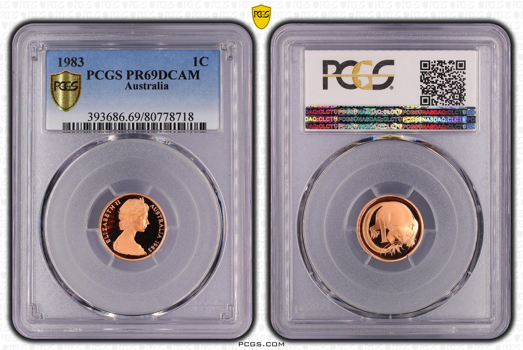 One Cent, 1983, Pcgs Pr69dcam