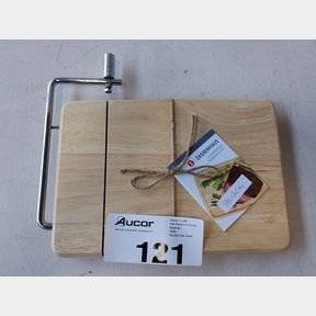 ZASSENHAUS RUBBER WOOD CHEESE BOARD WITH SLICER - BROWN