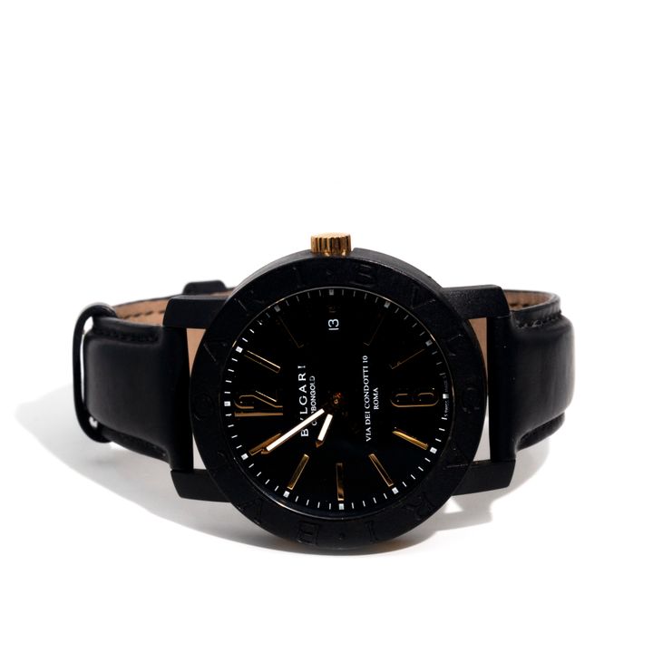 Bulgari Via Dei Condotti 10 Roma 40mm Carbon Gold Watch 2018