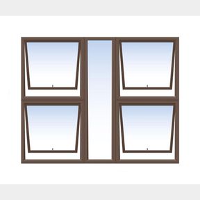 OSVAC P4TT1512 Aluminium Window bronze (FRAME DENTED AND NO WINDOW LOCKS)-51459/3305 B2 (S1) B D